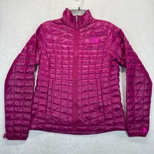 The North Face Thermoball Eco Insulated Puffer Jacket Quilted Pink Full Zip‎ M